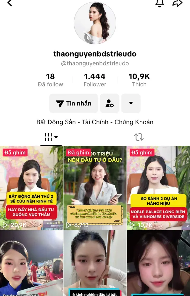 Kênh TikTok Thảo Nguyên BĐS